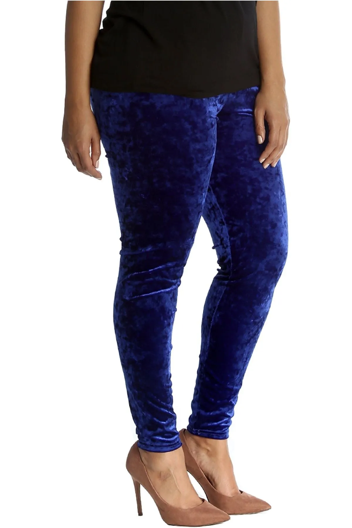 Plus Size Full Length Velvet Leggings