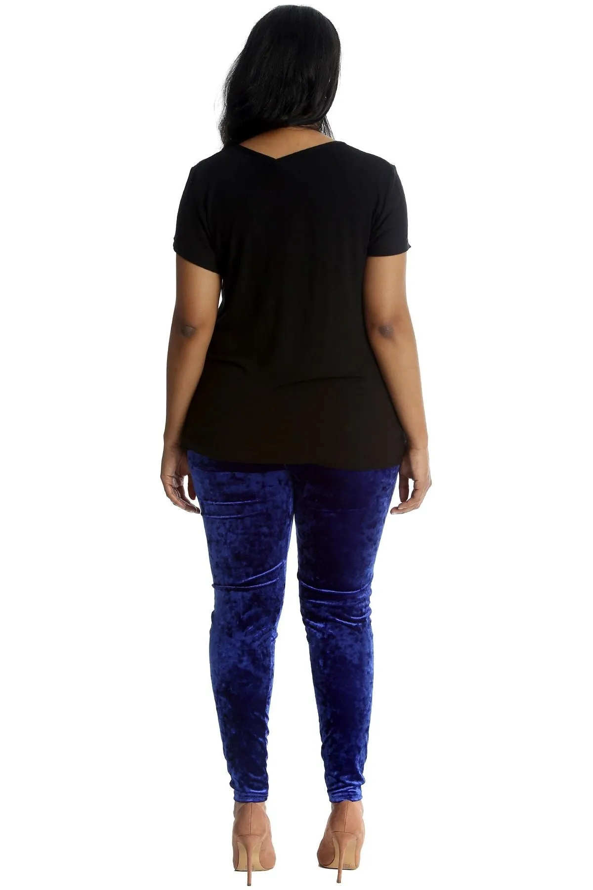 Plus Size Full Length Velvet Leggings