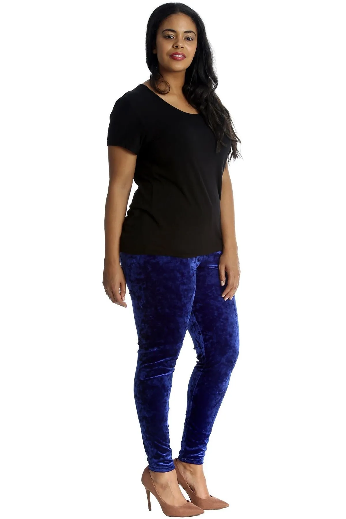 Plus Size Full Length Velvet Leggings