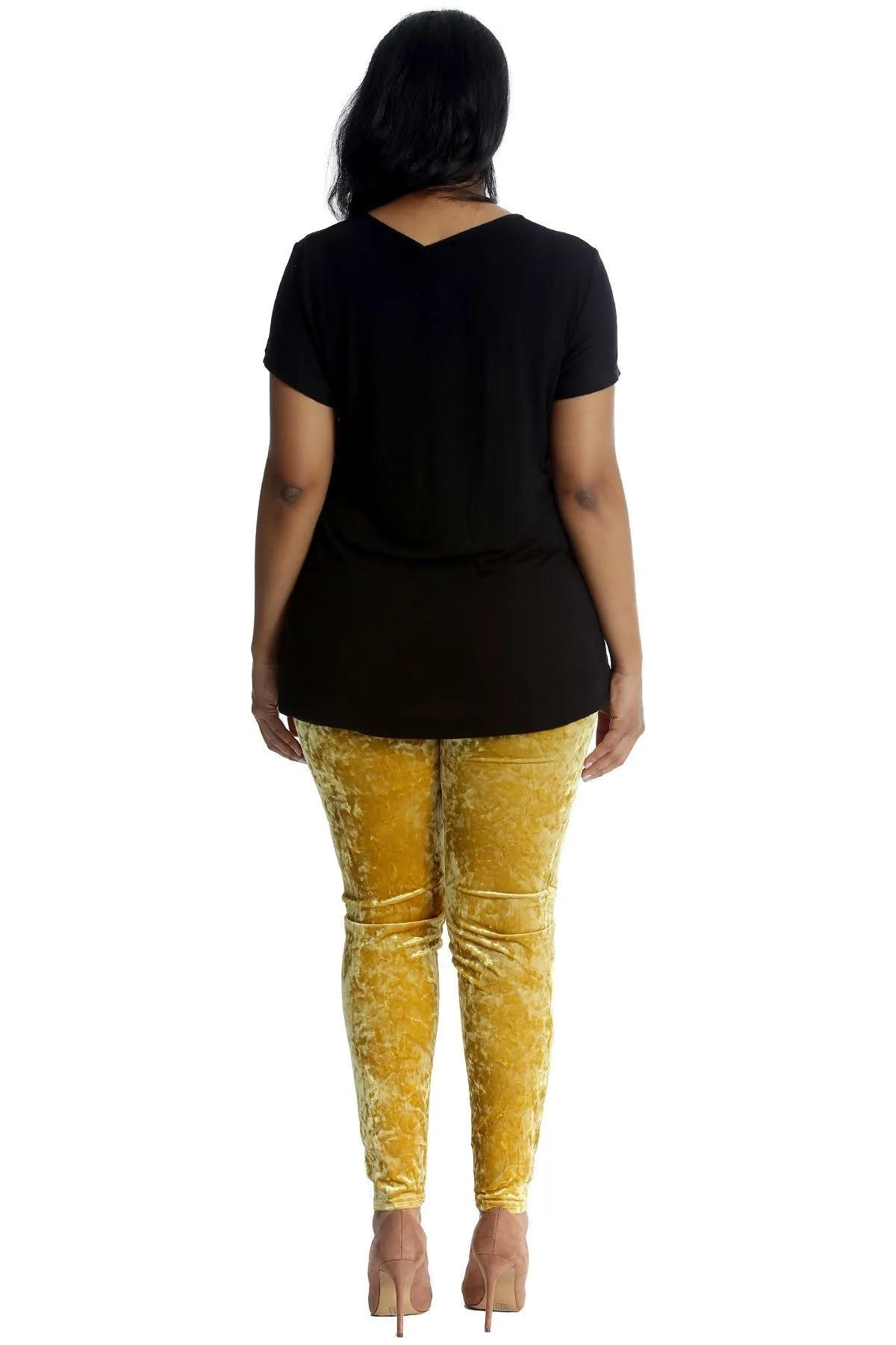 Plus Size Full Length Velvet Leggings