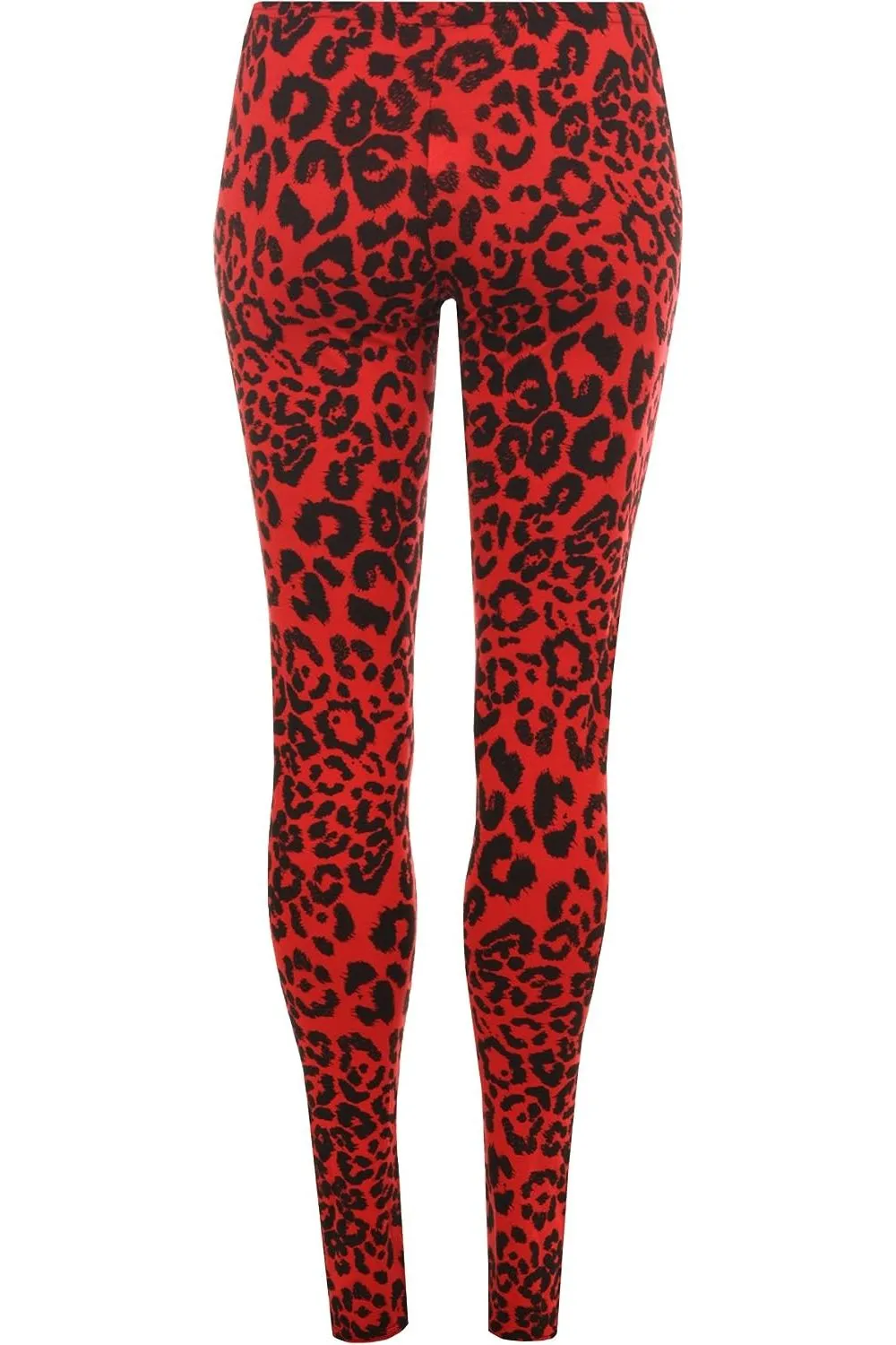 Plus Size Red Leopard Print Leggings