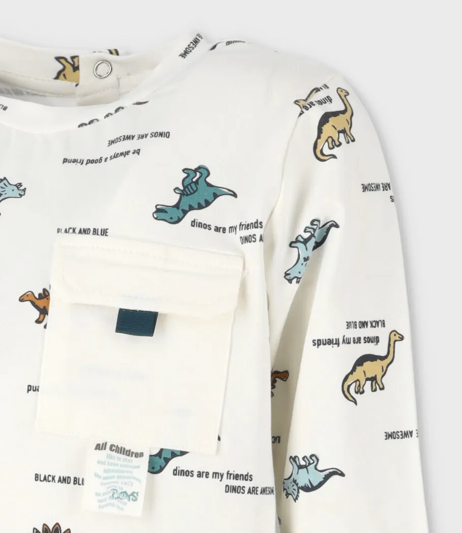 Polera bebé niño con dinosaurios