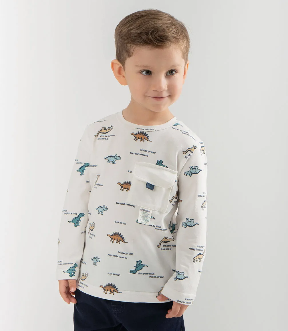Polera bebé niño con dinosaurios