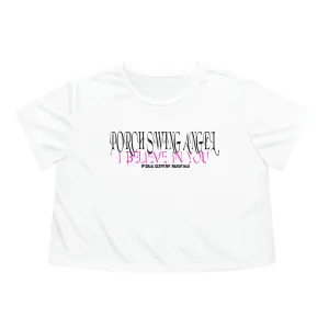 Porch Swing Angel E.L. Pink/ Flowy Cropped Tee