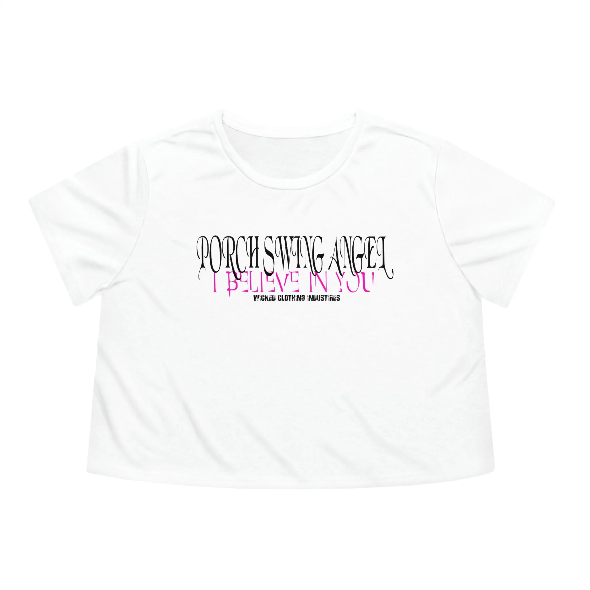 Porch Swing Angel E.L. Pink/ Flowy Cropped Tee