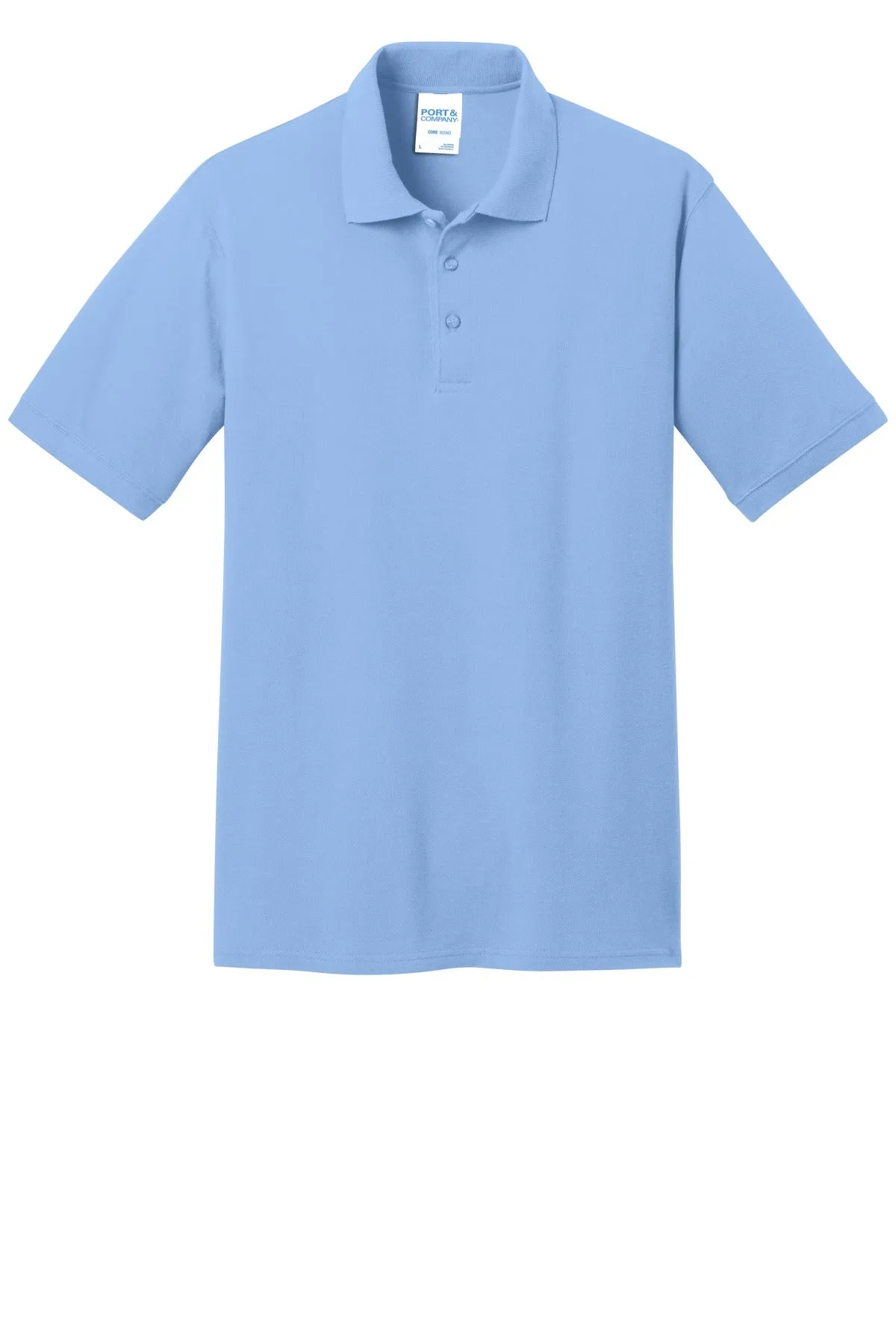 Port & Company Core Blend Pique Polo. KP155 Light Blue