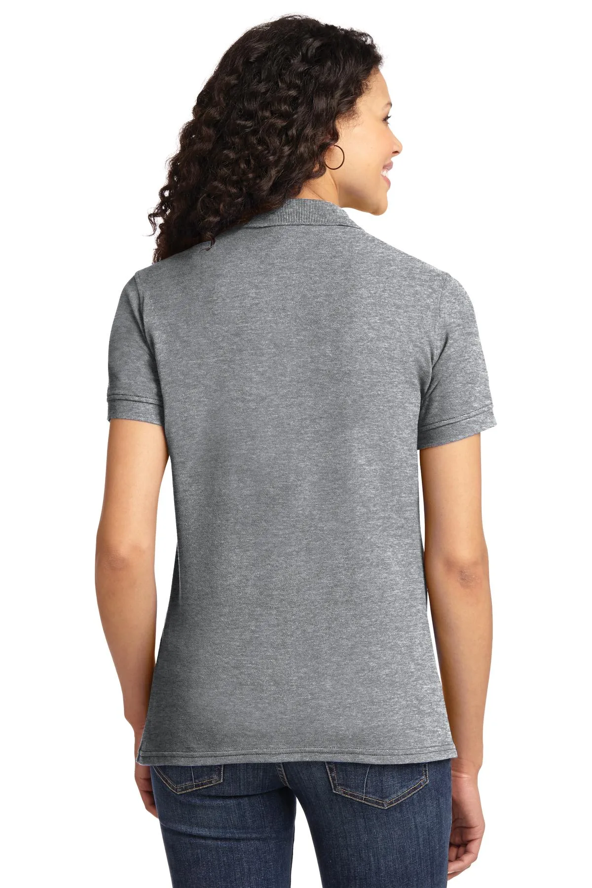 Port & Company Women's Core Blend Pique Polo. LKP155 Athletic Heather
