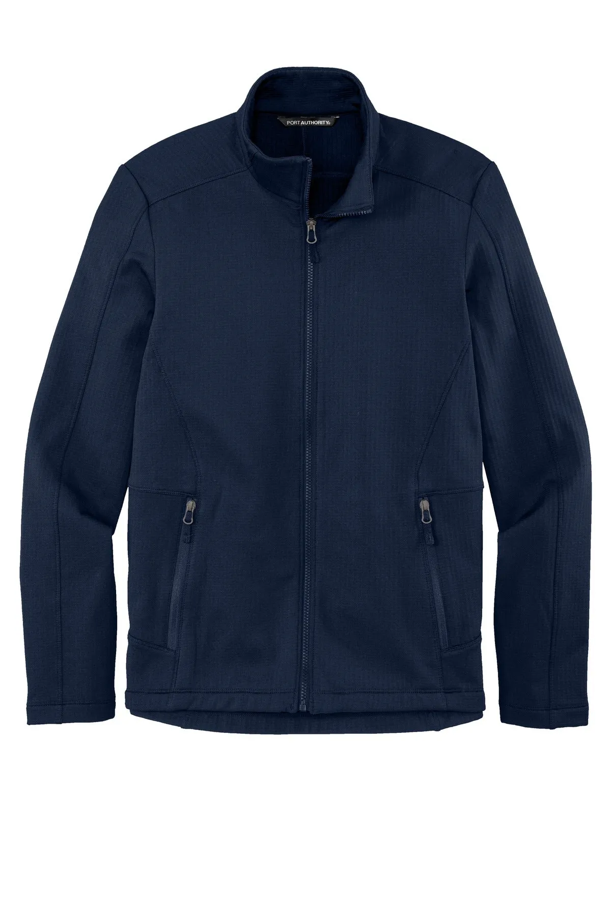 Port Authority  Grid Fleece Jacket. F239 River Blue Navy