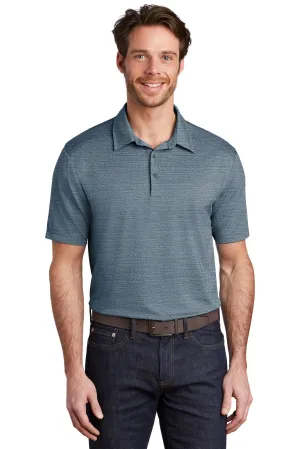 Port Authority  Stretch Heather Polo K583 Regatta Blue/ Gusty Grey