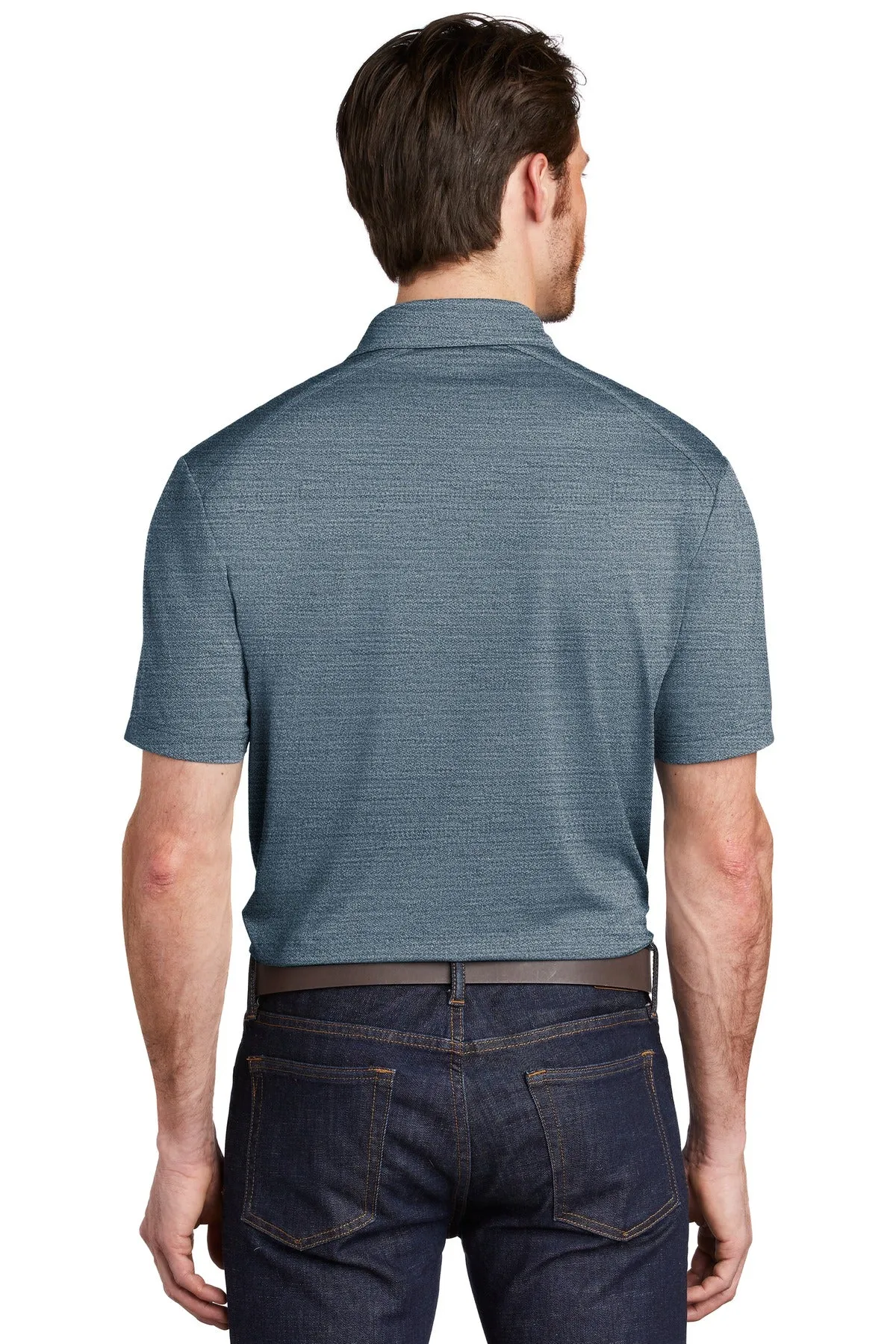 Port Authority  Stretch Heather Polo K583 Regatta Blue/ Gusty Grey