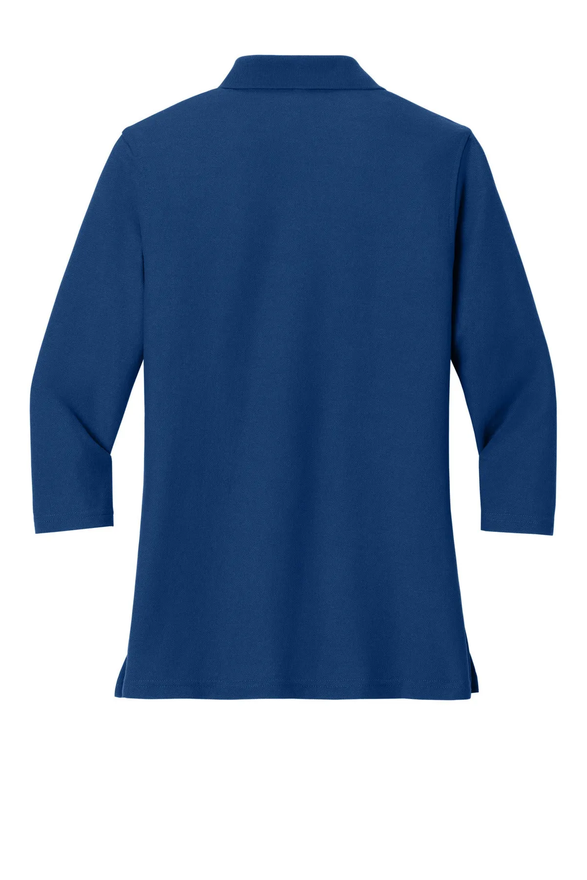 Port Authority Women's Silk Touch 3/4-Sleeve Polo. L562 Royal