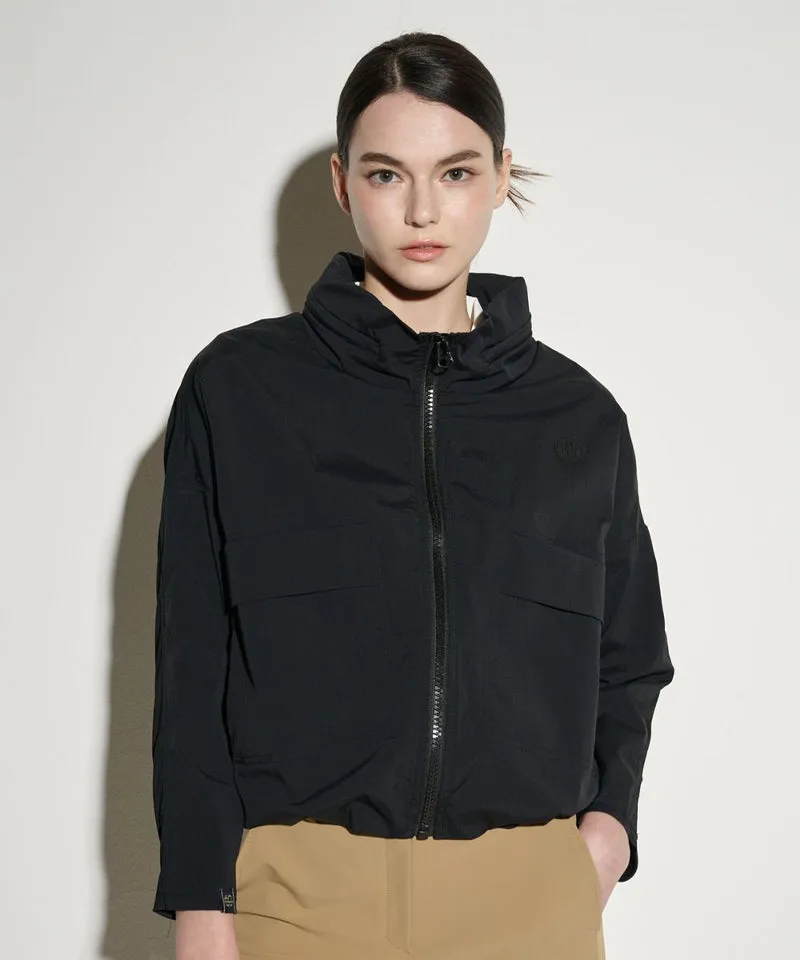 POSHERD Hidden Hood Big Pocket Wind Jumper - Black