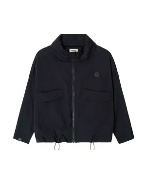 POSHERD Hidden Hood Big Pocket Wind Jumper - Black