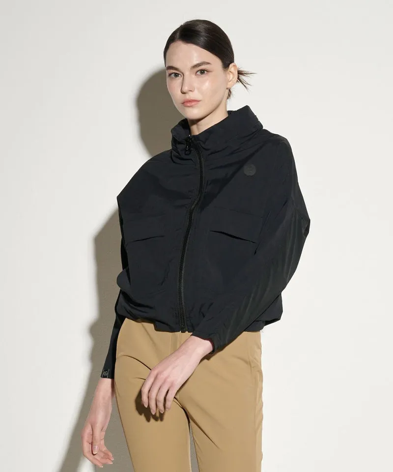 POSHERD Hidden Hood Big Pocket Wind Jumper - Black