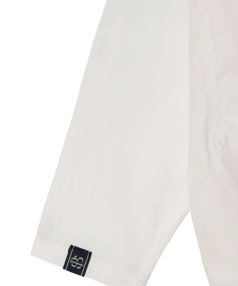 POSHERD Hidden Hood Big Pocket Wind Jumper - Off-White