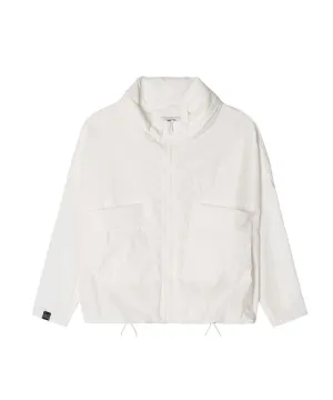 POSHERD Hidden Hood Big Pocket Wind Jumper - Off-White