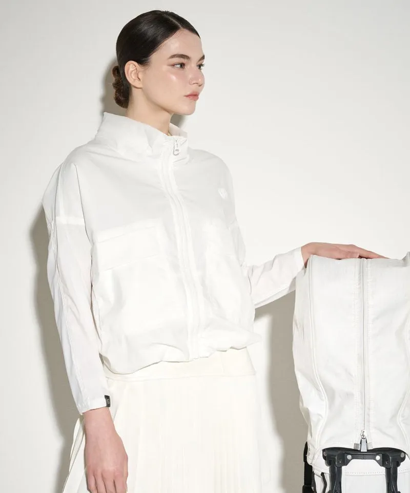 POSHERD Hidden Hood Big Pocket Wind Jumper - Off-White