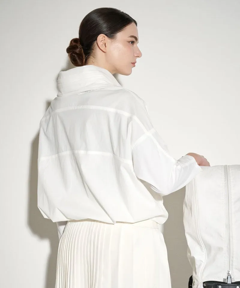 POSHERD Hidden Hood Big Pocket Wind Jumper - Off-White