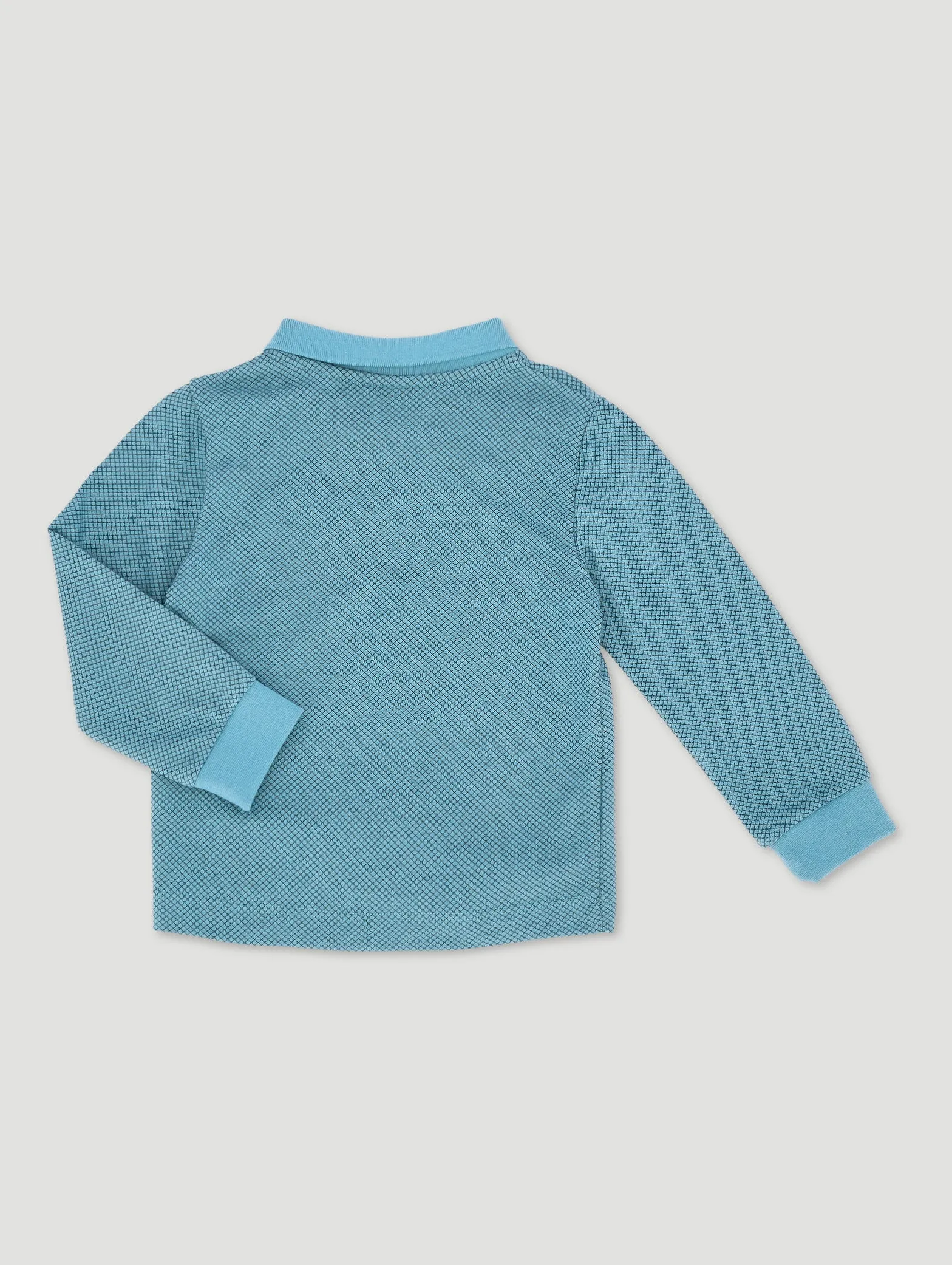Pre-Boys Long Sleeve Notch Golfer - Blue