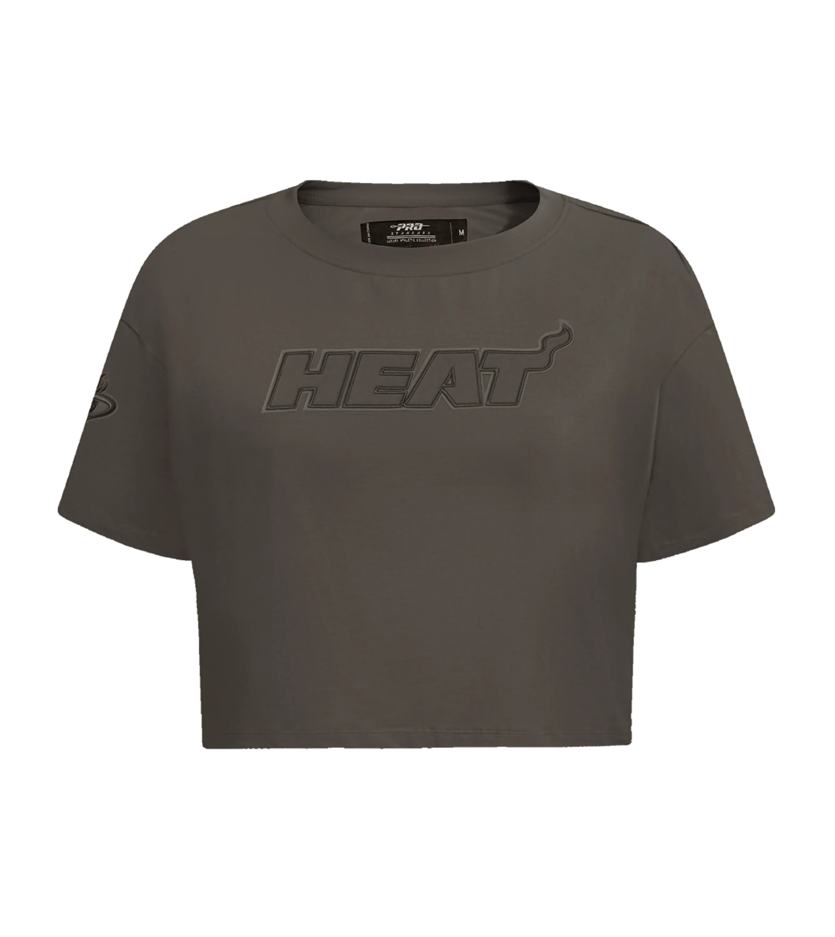 Pro Standard Miami HEAT Taupe Boxy Crop Women's Tee
