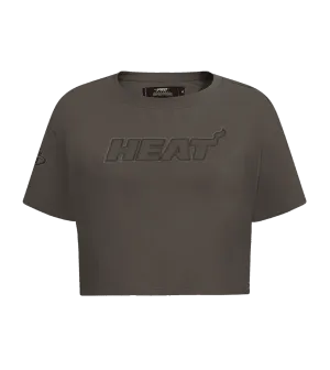 Pro Standard Miami HEAT Taupe Boxy Crop Women's Tee