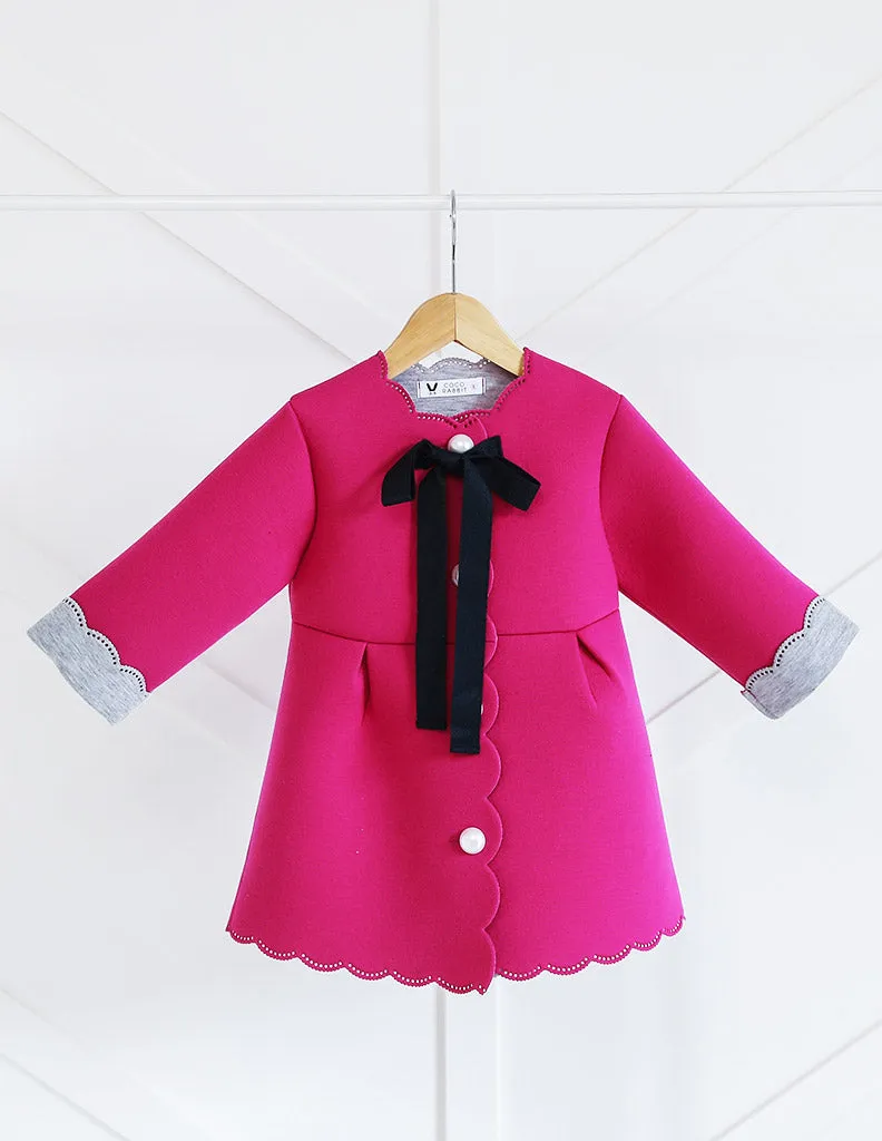 Punched Lace Jacket Fuchsia