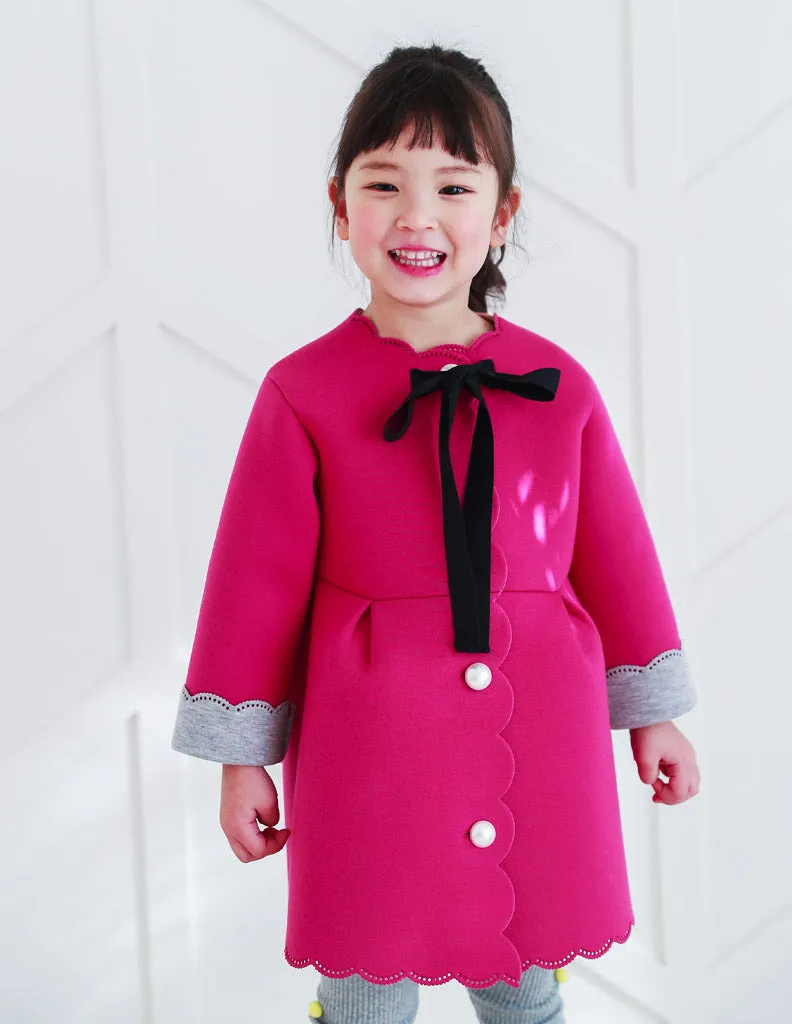 Punched Lace Jacket Fuchsia