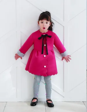 Punched Lace Jacket Fuchsia