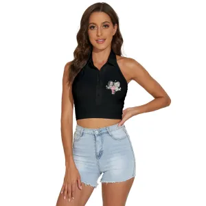 Puppy Pop Shoppe Backless Halter Cami Shirt