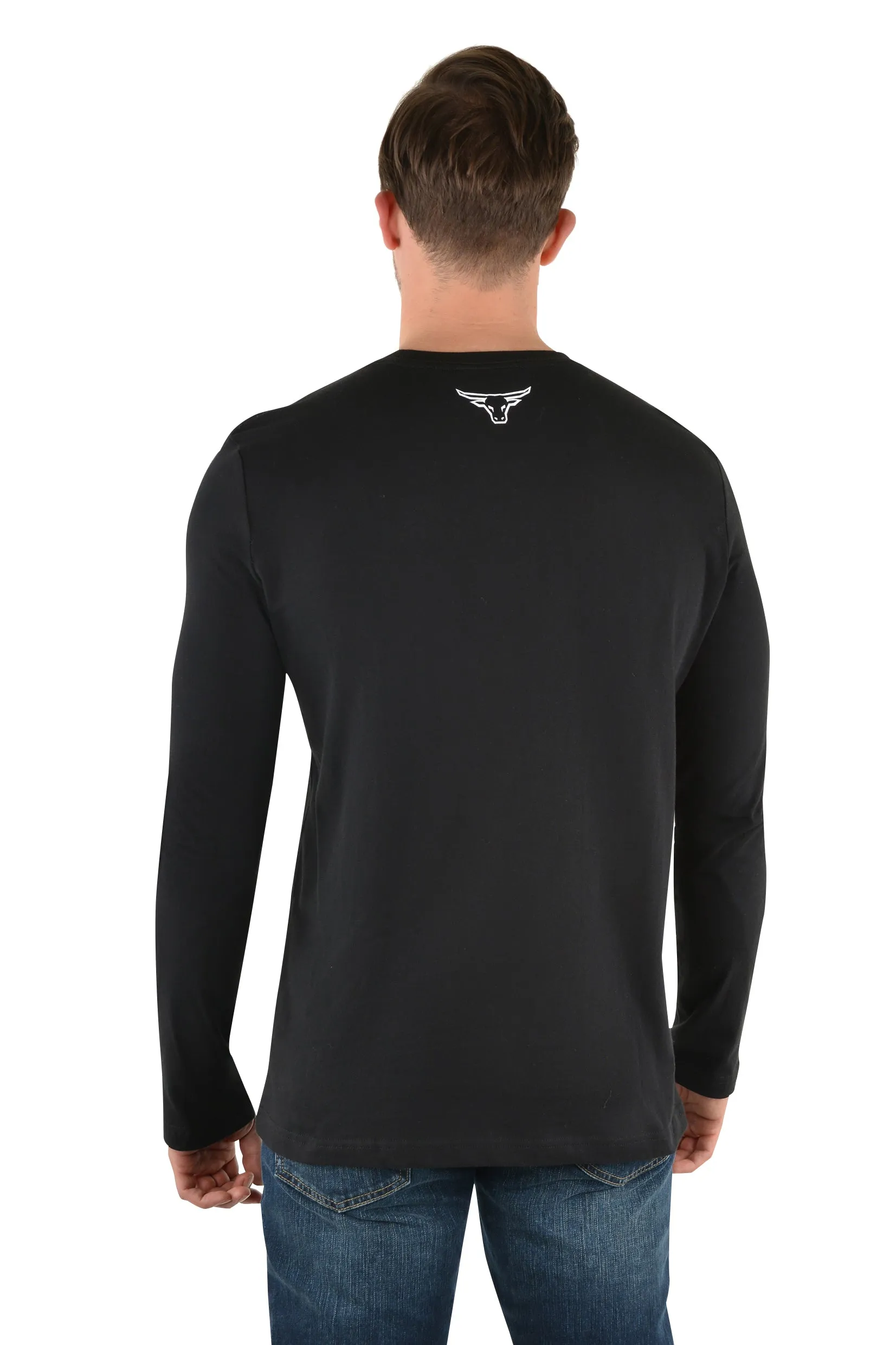 Pure Western Kempton LS Mens Tee Black