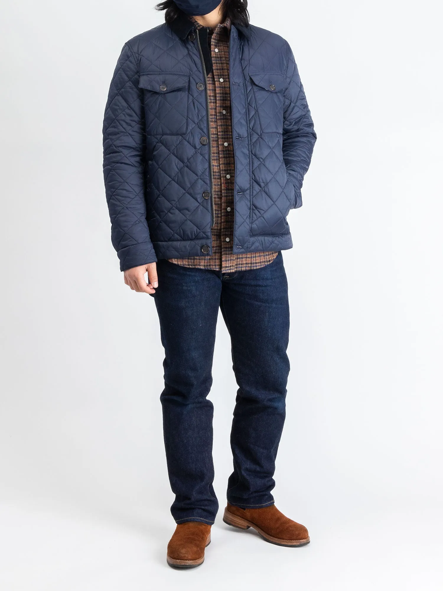 "Maesbury" Quilt Jacket in Navy
