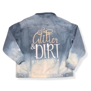 "Mom of Both" Custom Hand-Painted Denim Jacket