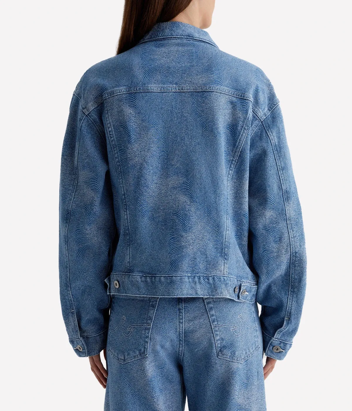 Ramie Oversized Denim Jacket in Siren