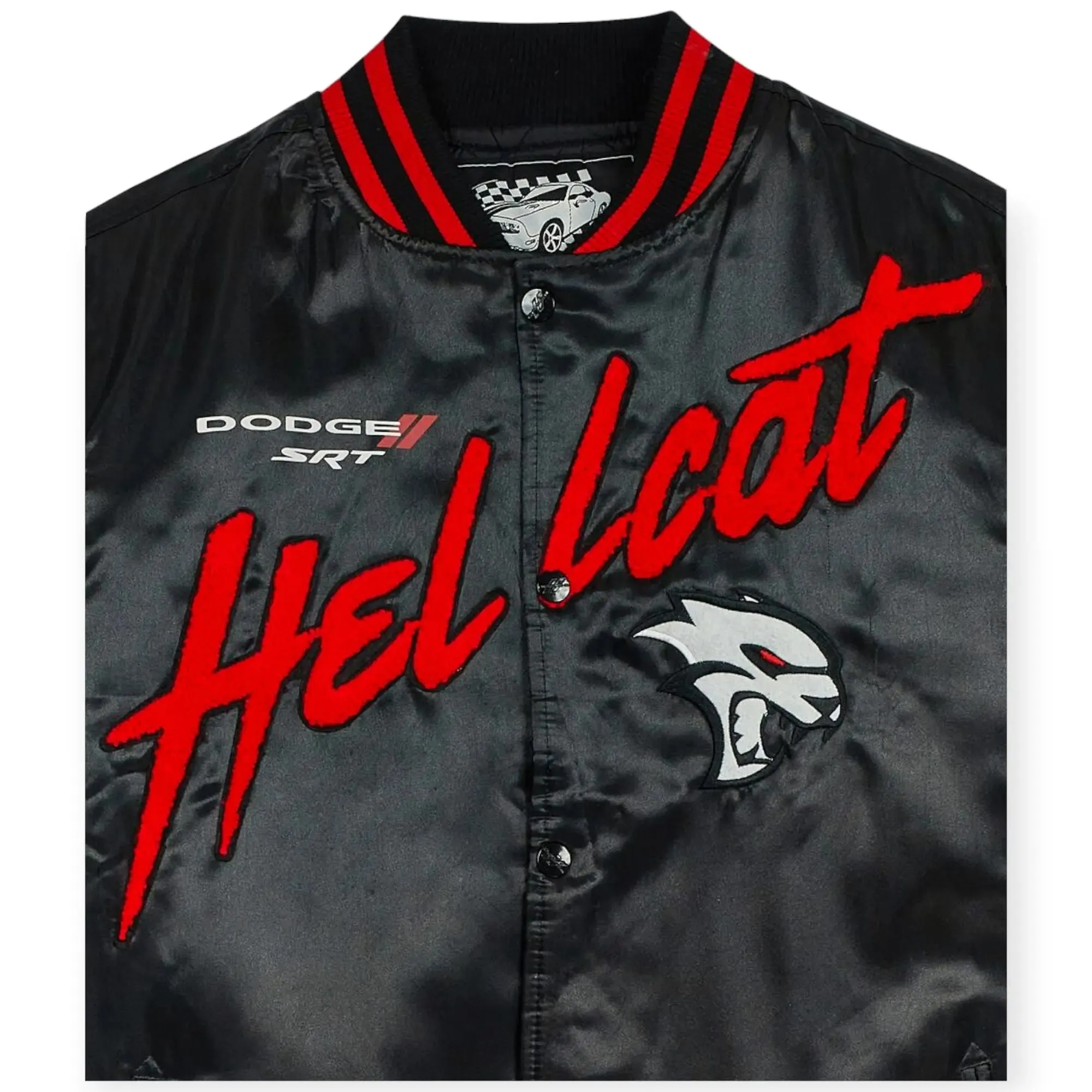 Reason Men Dodge Hellcat Flame Varsity(Black Red)