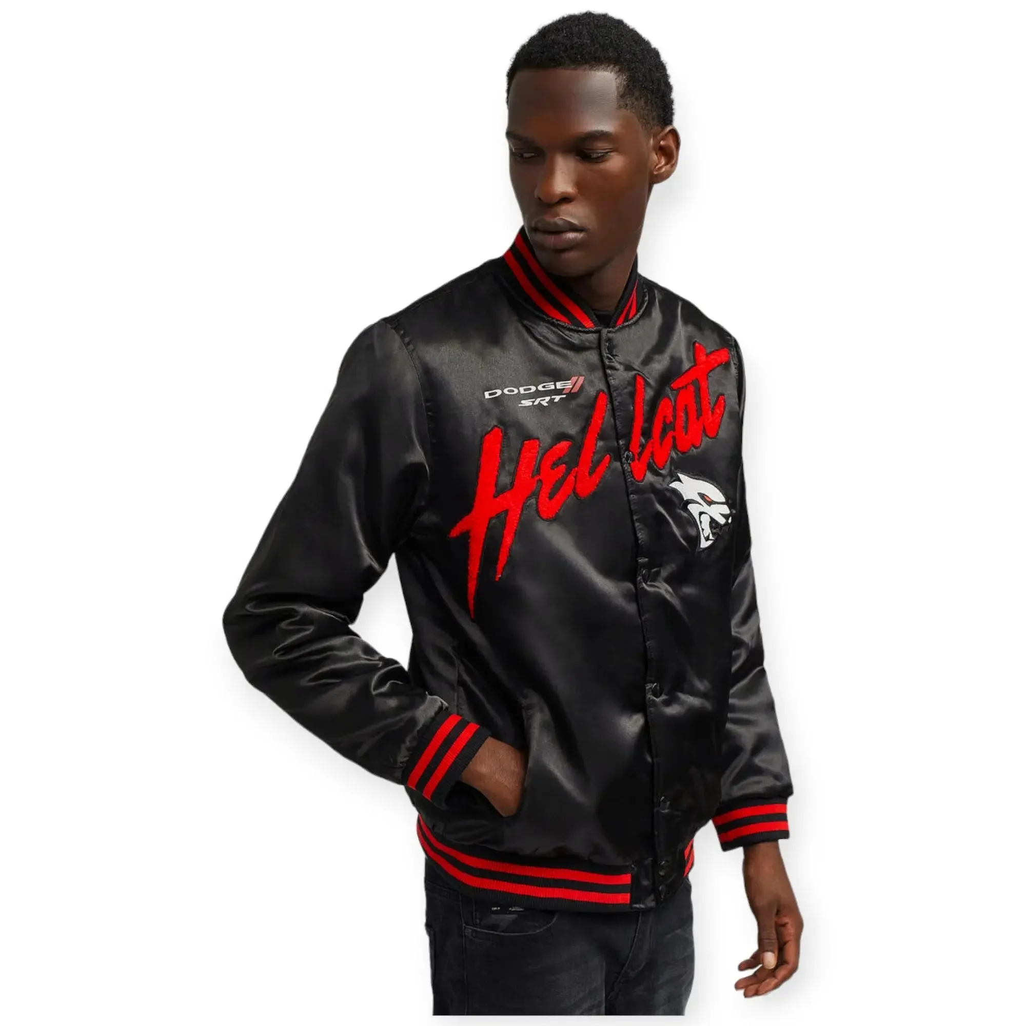 Reason Men Dodge Hellcat Flame Varsity(Black Red)