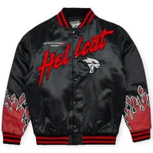 Reason Men Dodge Hellcat Flame Varsity(Black Red)