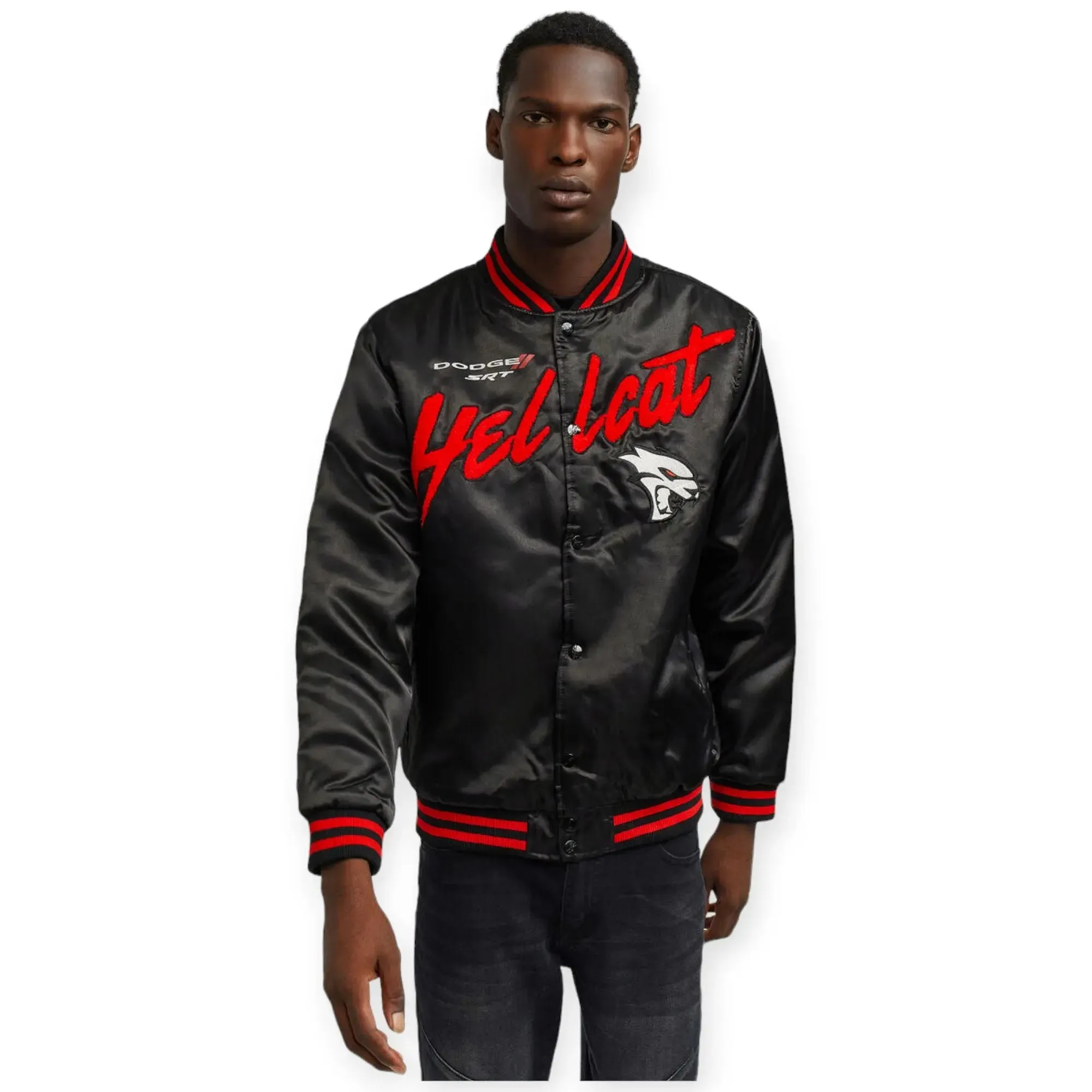 Reason Men Dodge Hellcat Flame Varsity(Black Red)