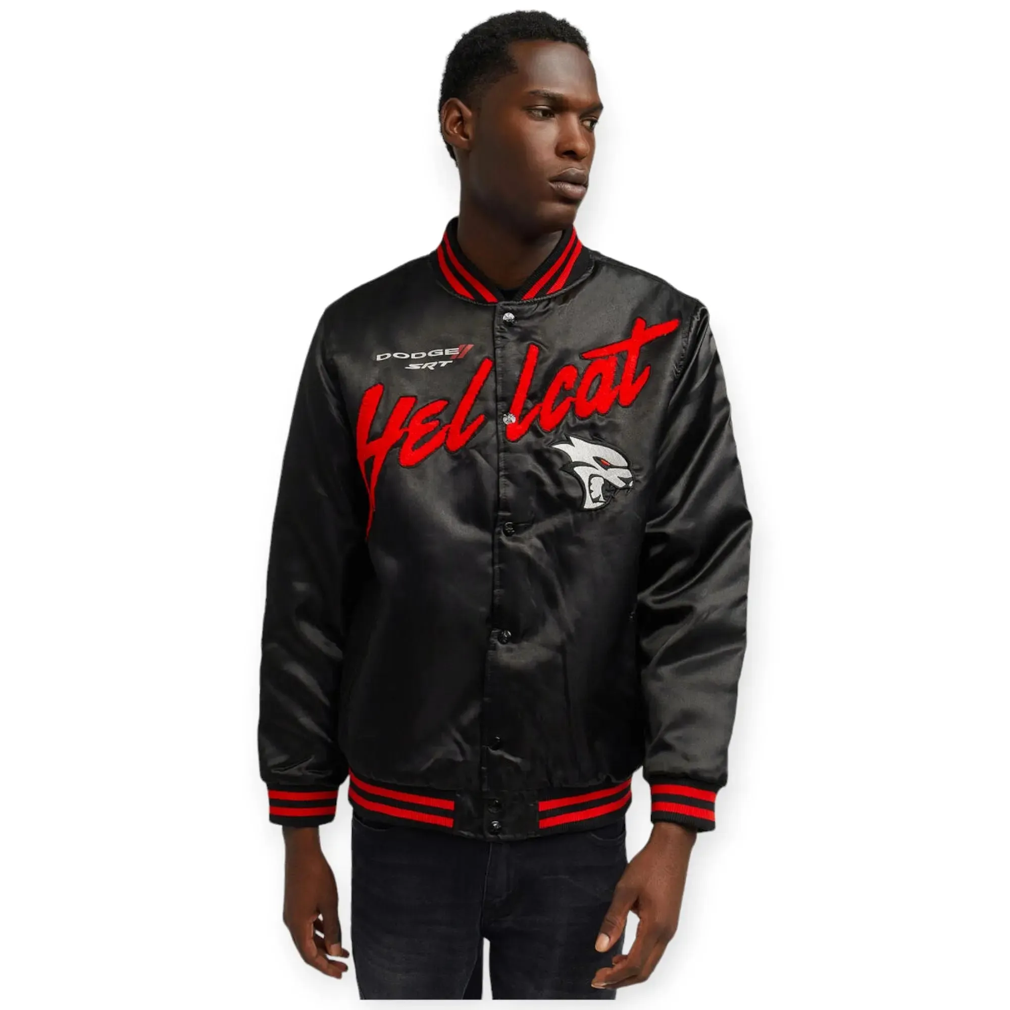 Reason Men Dodge Hellcat Flame Varsity(Black Red)