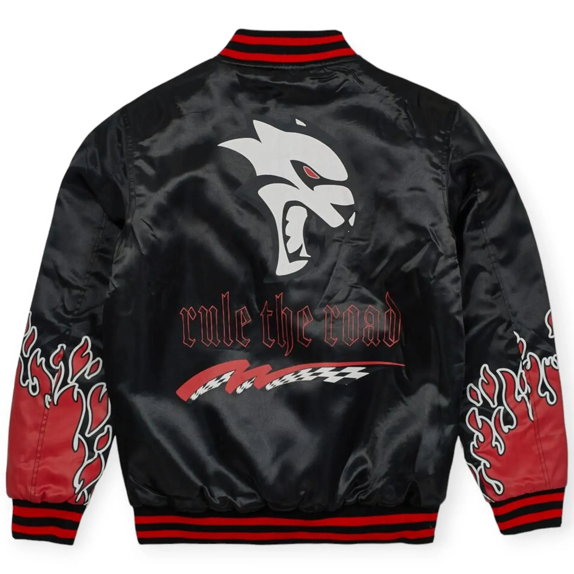 Reason Men Dodge Hellcat Flame Varsity(Black Red)