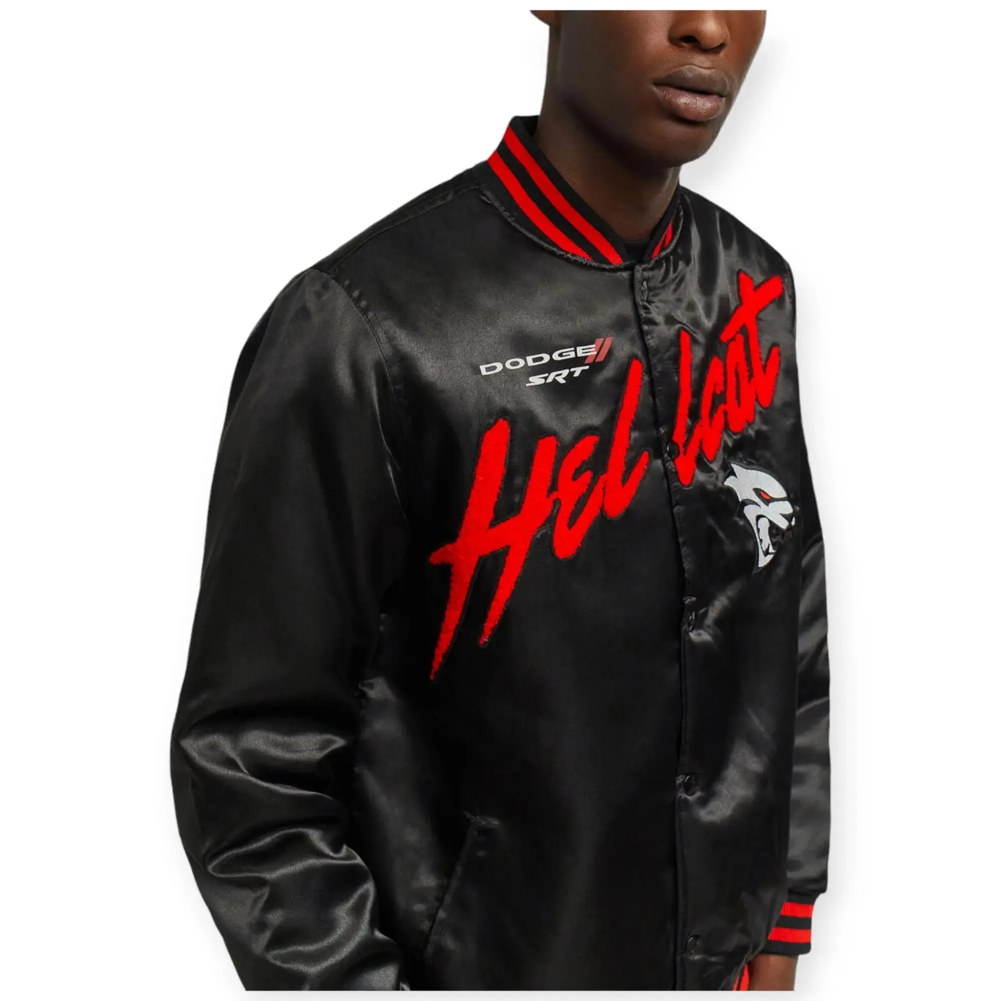 Reason Men Dodge Hellcat Flame Varsity(Black Red)