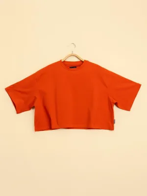 Red Cropped T-shirt Dames