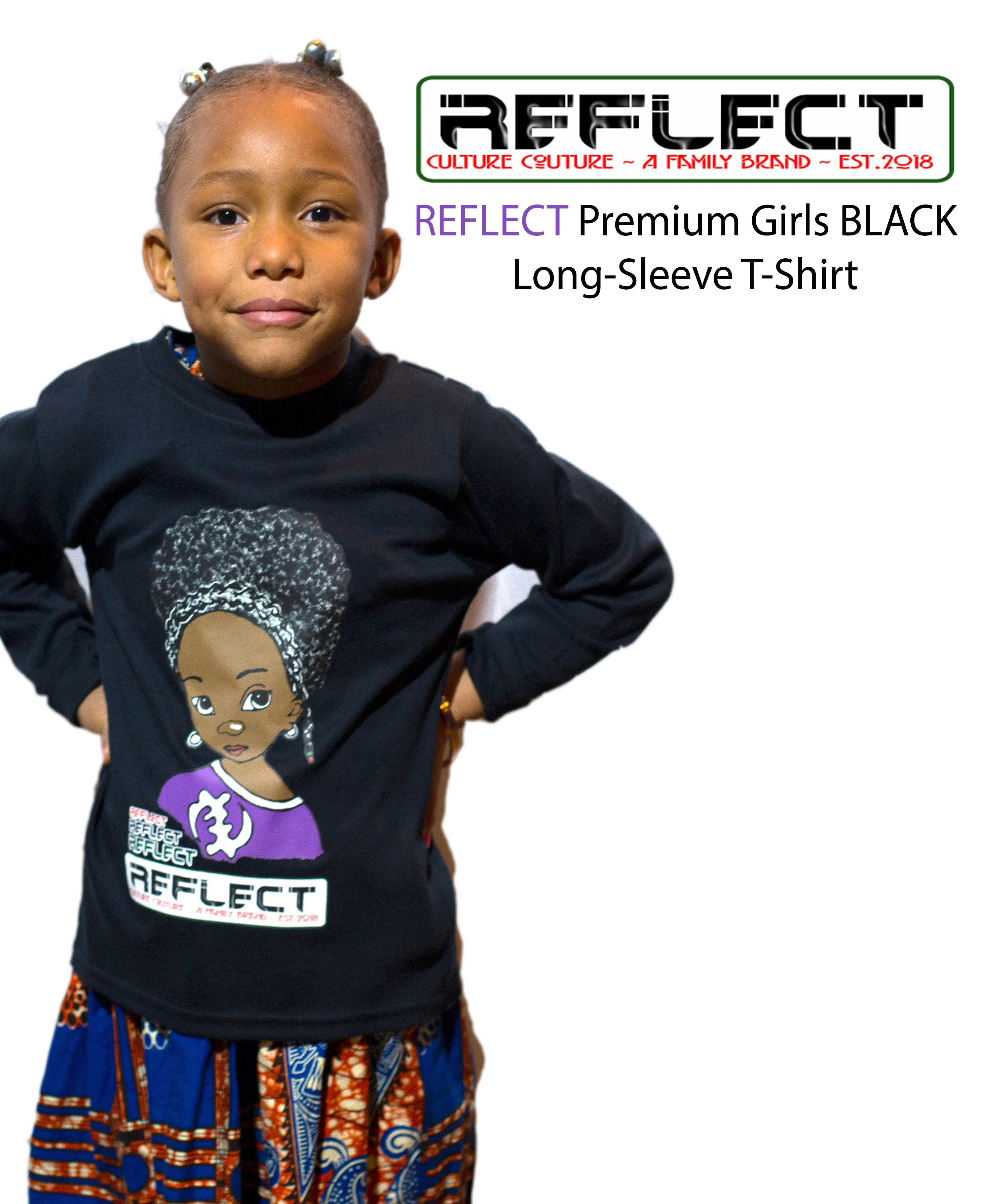 REFLECT Long-Sleeve T-Shirt Girls [BLACK] SALE