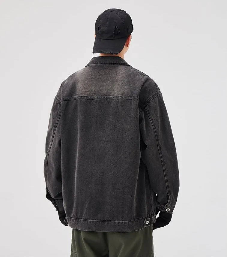 Relaxed-Fit Double Stitched Denim Jacket for Stylish Men