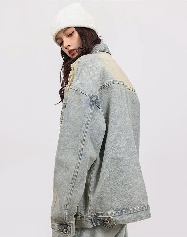 Relaxed-Fit Double Stitched Denim Jacket for Stylish Men