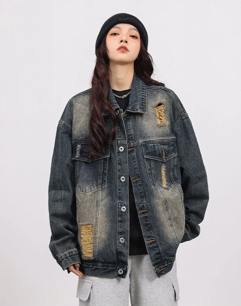 Relaxed-Fit Double Stitched Denim Jacket for Stylish Men
