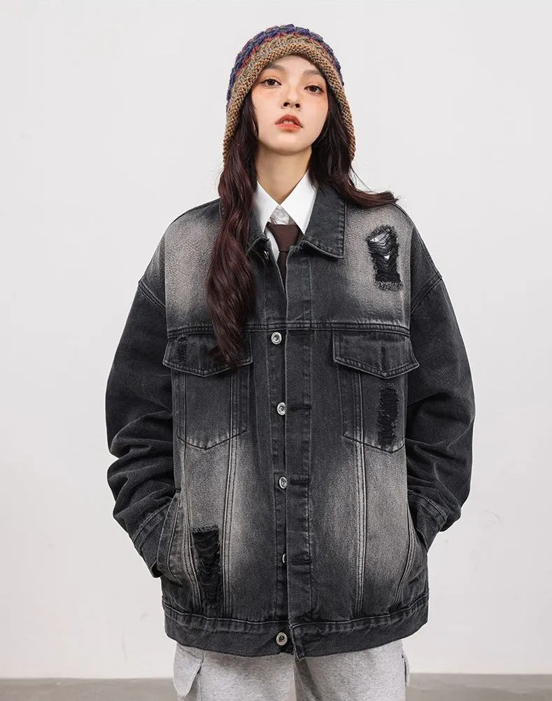 Relaxed-Fit Double Stitched Denim Jacket for Stylish Men