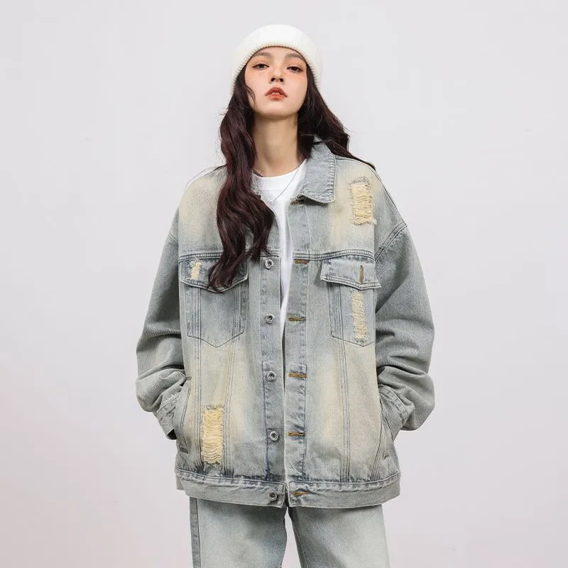 Relaxed-Fit Double Stitched Denim Jacket for Stylish Men