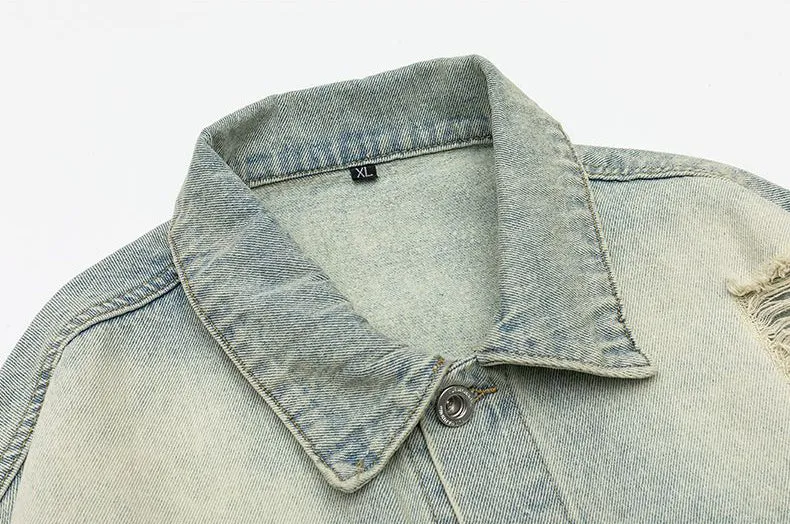 Relaxed-Fit Double Stitched Denim Jacket for Stylish Men