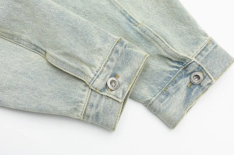 Relaxed-Fit Double Stitched Denim Jacket for Stylish Men