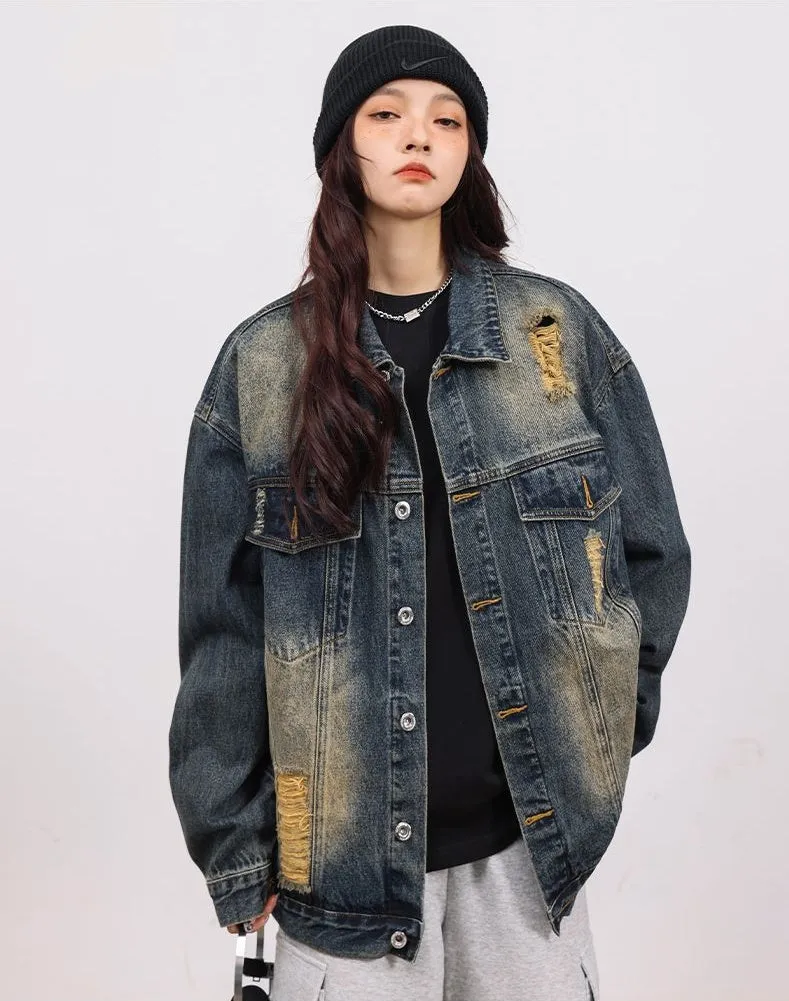 Relaxed-Fit Double Stitched Denim Jacket for Stylish Men